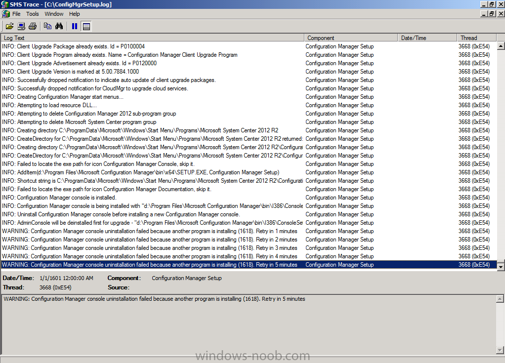 cmtrace of r2 installation.png