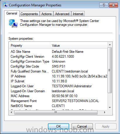 configuration manager in control panel