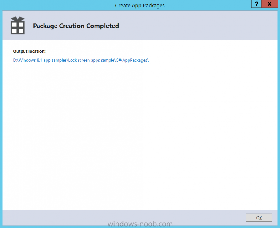 package creation completed.png