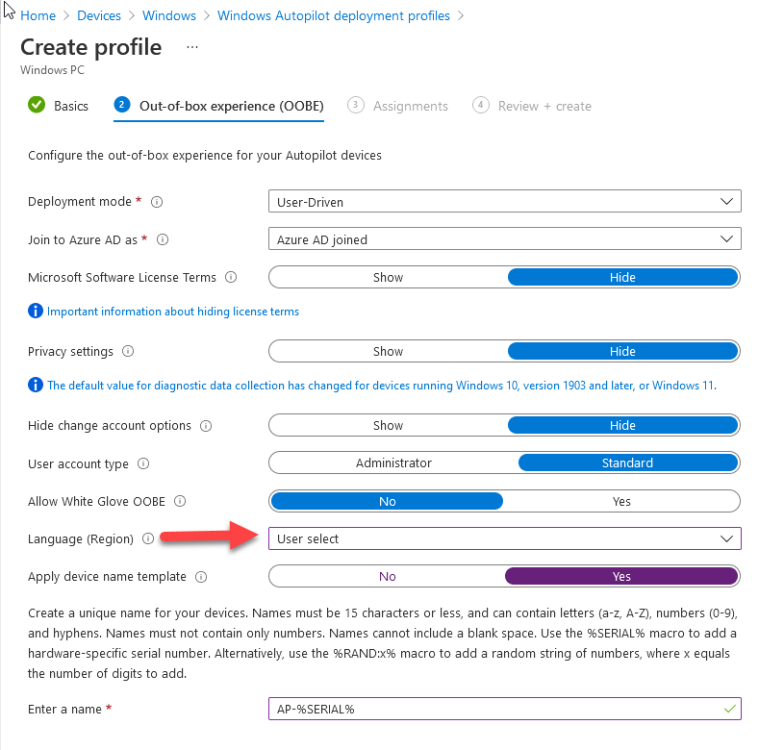 Windows Autopilot deployment profile settings.png